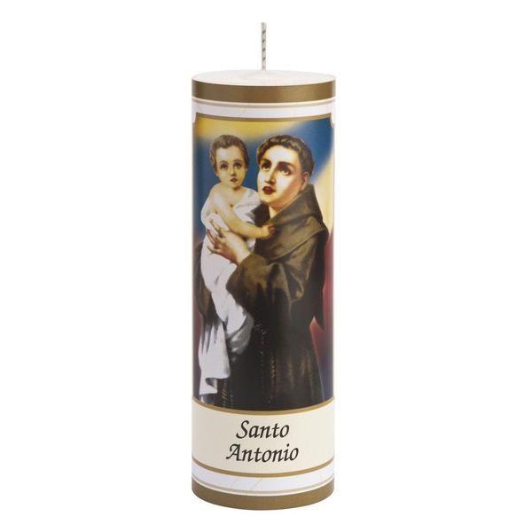 Imagem de Vela Votiva (7 dias) Santo Antonio 260g Parafina Pura - 08 unidades