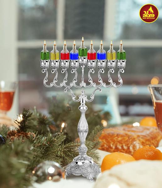 Velas a óleo Ner Mitzvah Hanukkah Coloridas Ohr Lights, pacote com 44 Imagem de Velas a óleo Ner Mitzvah Hanukkah Coloridas Ohr Lights, pacote com 44