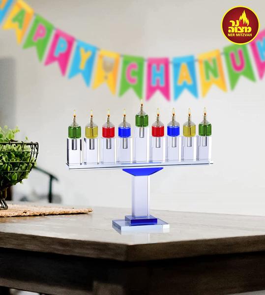 Velas a óleo Ner Mitzvah Hanukkah Coloridas Ohr Lights, pacote com 44 Imagem de Velas a óleo Ner Mitzvah Hanukkah Coloridas Ohr Lights, pacote com 44