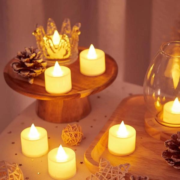 Imagem de Velas de LED sem Chamas em Formato de Coração - Decoração para Casa, Natal e Casamento