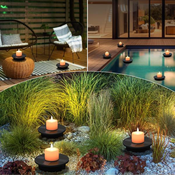 Imagem de Velas de piscina flutuantes uuffoo Solar Floating Pool Lights