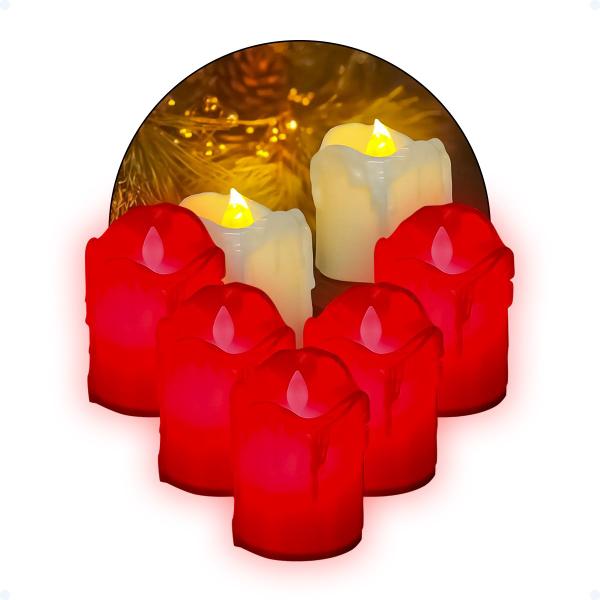 Velas Decorativas Led Decoração De Natal Halloween Kit 5 Und - Hxt Imagem de Velas Decorativas Led Decoração De Natal Halloween Kit 5 Und
