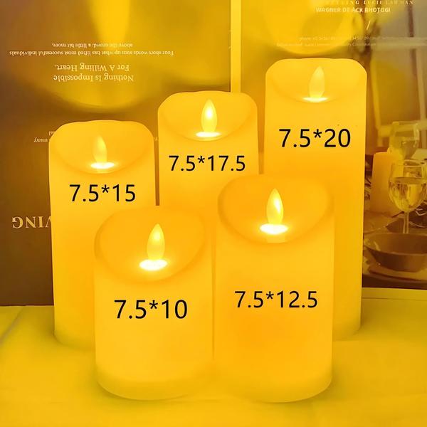 Imagem de Velas LED Cintilantes Sem Chama - Decorativas para Festa de Aniversário - Alimentadas por Bateria