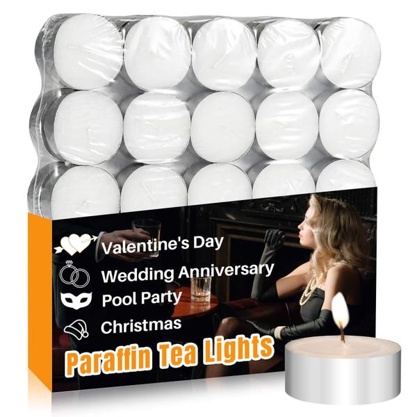 Imagem de Velas Tealight MAQIHAN Paraffin Tea Lights (25) Sem perfume