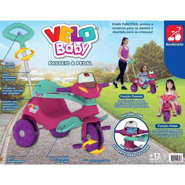 Imagem de Velobaby Passeio E Pedal 357 Bandeirante Rosa