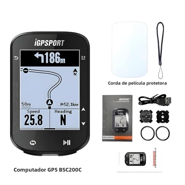 Imagem de Velocímetro de Bicicleta GPS Sem Fio iGPSPORT BSC200C - Ant+ e Navegação