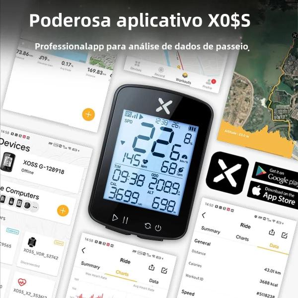 Imagem de Velocímetro de Bicicleta sem Fio GPS - Odômetro para Estrada e MTB