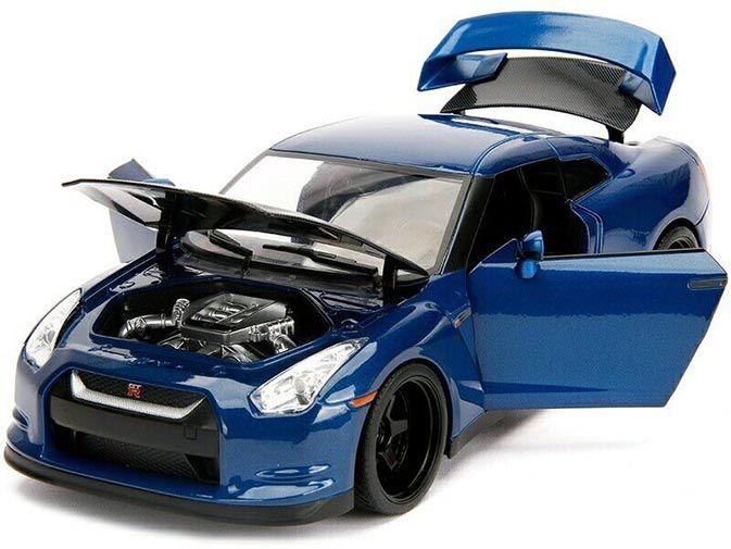 Imagem de Velozes Furiosos Nissan GTR R35 Luz e Figura Brian Jada 1/18