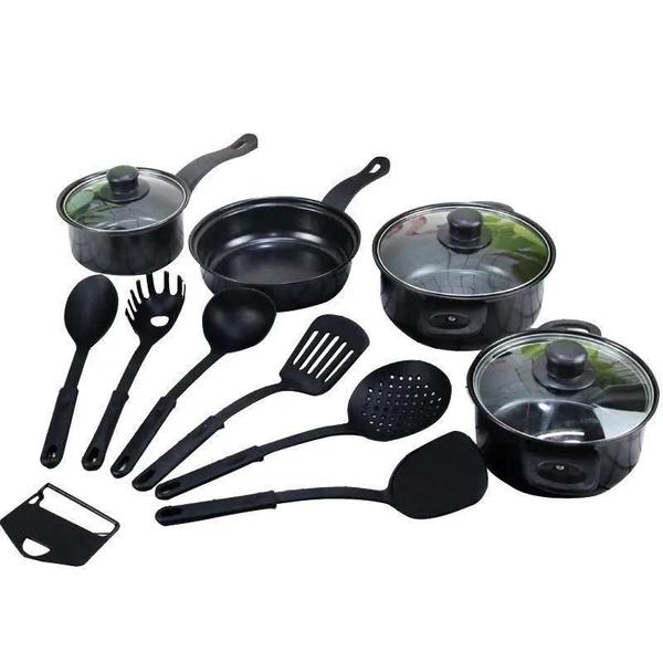 Venda imperdível 13 peças de cozinha barata kit panelas e espatulas - CONJUNTOPANELA13PCS Imagem de Venda imperdível 13 peças de cozinha barata kit panelas e espatulas