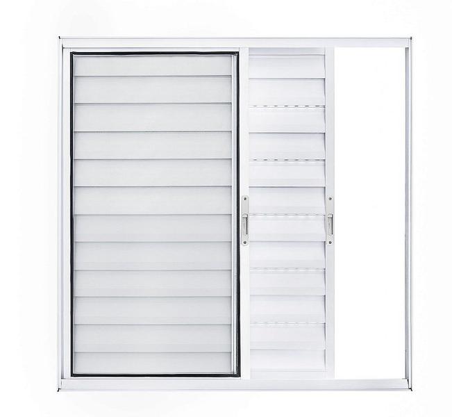 Veneziana 3 folhas l25 branco 1,00 x 1,00 - ALFA ESQUADRIAS Imagem de Veneziana 3 folhas l25 branco 1,00 x 1,00