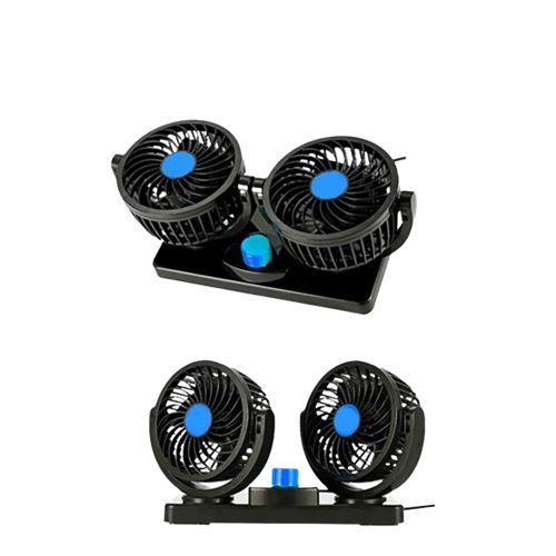 Imagem de Ventilador 360º Resfriador Duplo 12v para painel carro caminhão