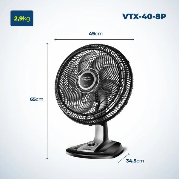 Imagem de Ventilador 40cm Super Turbo 8 Pás 140w 220v Vtx-40-8p Mondial