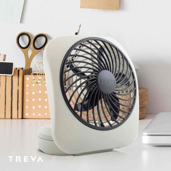 Imagem de Ventilador alimentado por bateria O2COOL Treva de 5 polegadas e 2 velocidades, pacote com 2 unidades, cinza