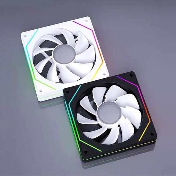 Imagem de Ventilador ARGB PWM Silencioso de 12cm Upsilon UF-1 Prism 4 Pro - Para Gabinete de PC