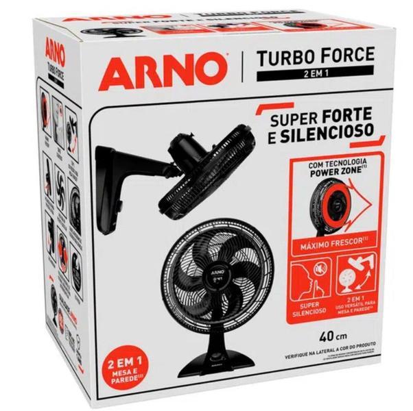 Imagem de Ventilador ARNO 40CM Turbo Force 2 em 1 VF42 - VF42 Preto 110 VOLTS