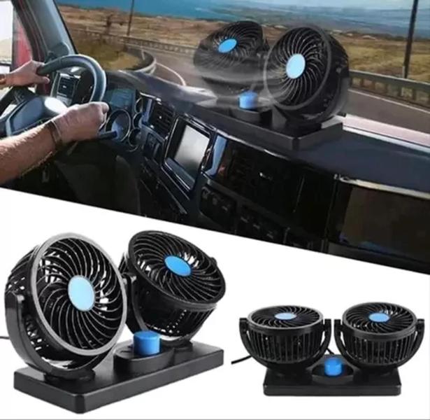 Imagem de Ventilador Automotivo Duplo c/ ajuste p/ Carro e Caminhão - Bmax