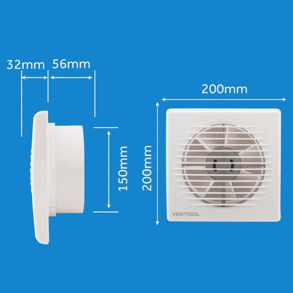 Imagem de Ventilador axial exaustor para banheiro exb 150mm bivolt premium