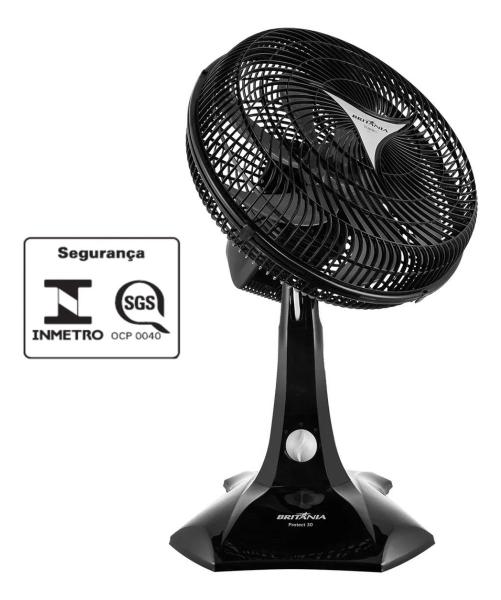 Imagem de Ventilador Britânia Turbo 2 Em 1 Protect 30 Preto 127v Mesa Ou Parede