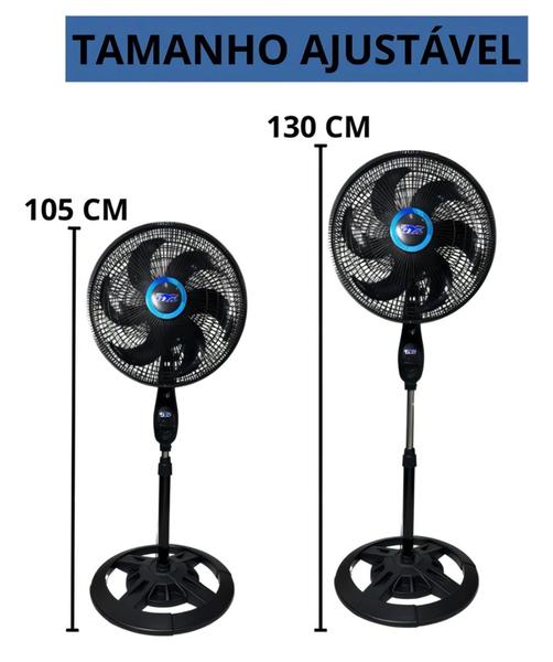 Imagem de Ventilador chão Solaris FS1608 com 6 pás de Plástico preto estrutura preto 127V