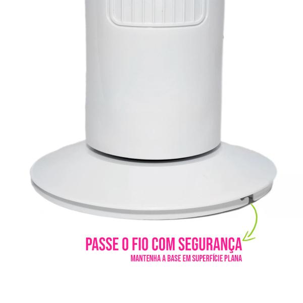 Imagem de Ventilador Circulador de Ar 3 Velocidades Vertical Regulável Turbo Silencioso Oscilante Potente Econômico - Fix