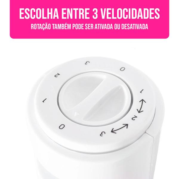 Imagem de Ventilador Circulador de Ar 3 Velocidades Vertical Regulável Turbo Silencioso Oscilante Potente Econômico - Fix