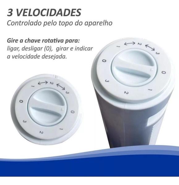 Imagem de Ventilador Circulador De Ar Coluna Torre Vertical Silencioso