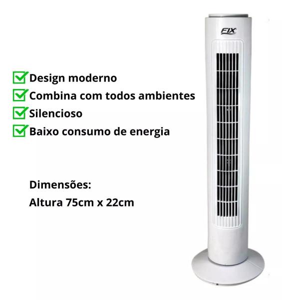 Imagem de Ventilador Circulador De Ar Coluna Torre Vertical Silencioso