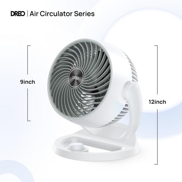 Imagem de Ventilador circulador de ar de mesa Dreo para quarto 30cm 3 velocidades 70m³/h