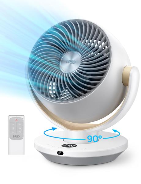 Imagem de Ventilador circulador de ar Dreo para mesa de quarto com controle remoto de 28dB