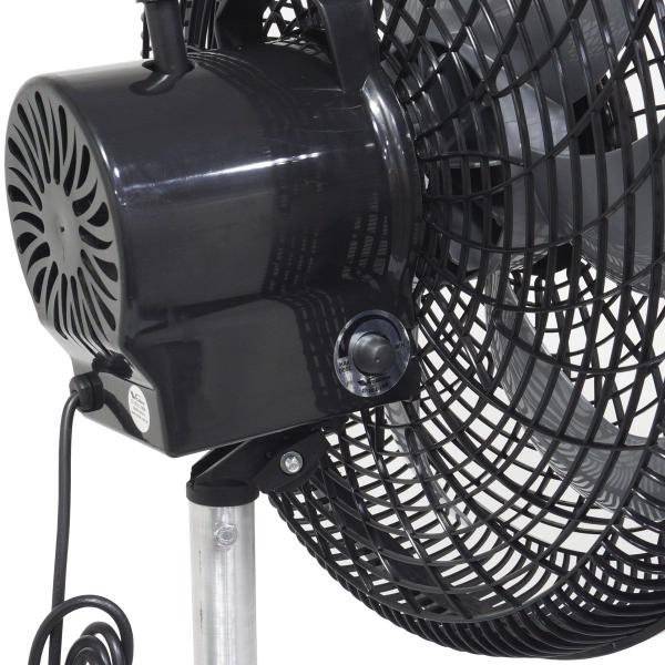 Imagem de Ventilador Coluna 50cm Plástico Preto 200W Industrial Turbo Turbão 6 Pás Bivolt 110V 220V Vitalex