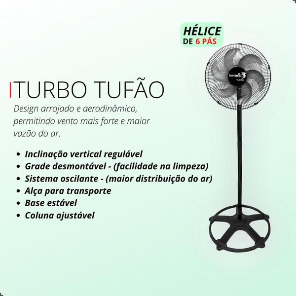 Imagem de Ventilador Coluna 50CM Tufao Turbo Bivolt Preto - Lorensid