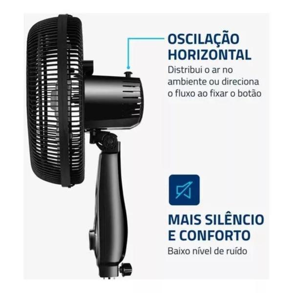 Imagem de Ventilador Coluna 6 Pás Turbo Vt-30c-nb Mondial Preto/Prata