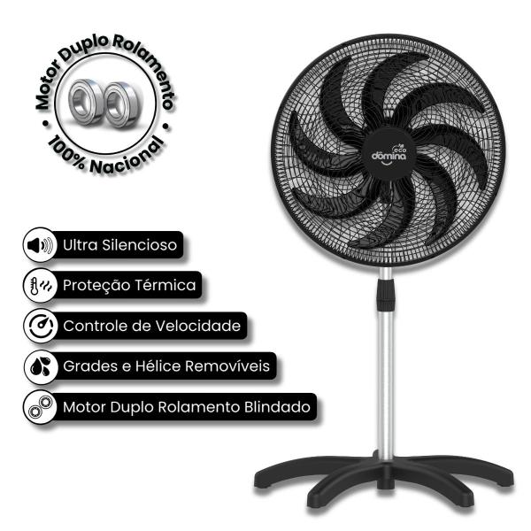 Imagem de Ventilador Coluna 60CM 8 Hélices Silencioso Moderno Bivolt