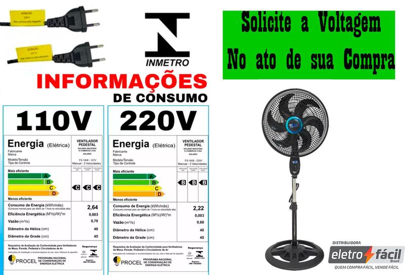 Imagem de Ventilador Coluna De Chão Turbo Vento Forte 110/220V 6 Hélices