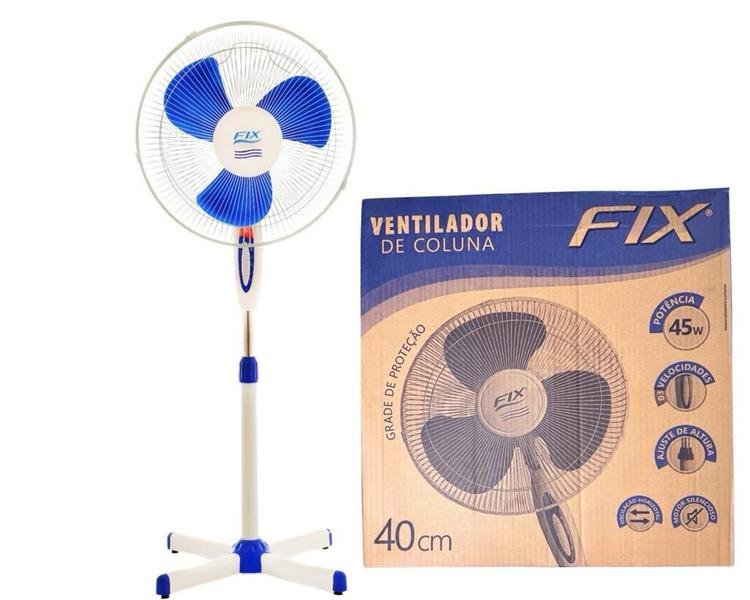 Imagem de Ventilador Coluna Pedestal 40cm Branco Fix 1,30m Forte Selo A Inmetro 127V