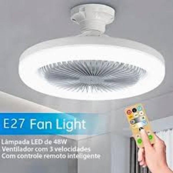 Imagem de Ventilador com luz de teto LED ajust