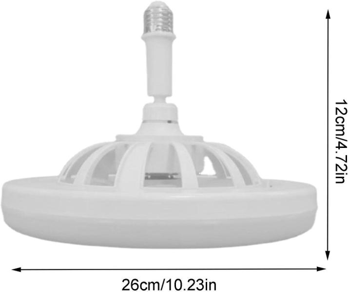 Imagem de Ventilador Com Luz Led 3- Lâmpada Moderna Controle Remoto BOCAL articulavel branco tela branca