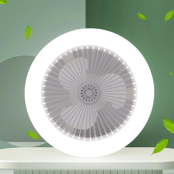 Imagem de Ventilador Com Luzes Lâmpada Led Integrada De Teto Rotativo