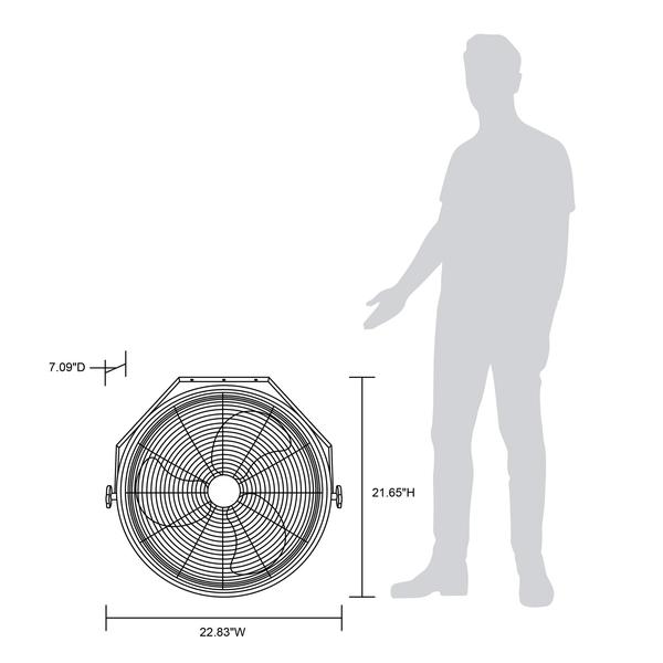 Imagem de Ventilador de alta velocidade montado na parede NewAir WindPro 18W Preto