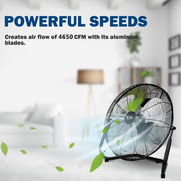 Imagem de Ventilador de chão Simple Deluxe 50 cm, 3 velocidades, metal de alta velocidade