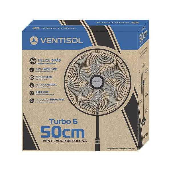 Imagem de Ventilador De Coluna 50cm 220v Turbo Preto Ventisol