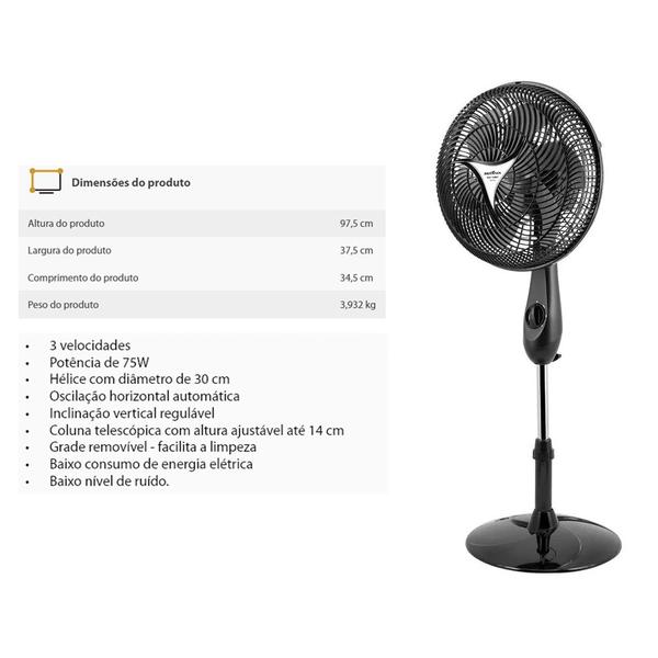 Imagem de Ventilador de Coluna 6 Pás Bvt350 Maxx Force 75w Britânia