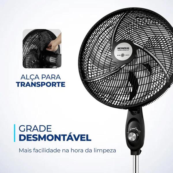 Imagem de Ventilador de Coluna 6 pás Super Power 40cm Mondial 110v