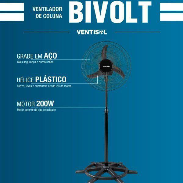 Imagem de Ventilador de Coluna 60 cm Turbo Bivolt Ventisol