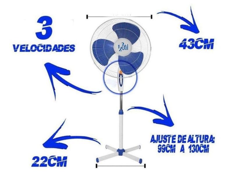 Imagem de Ventilador de Coluna Ajustável Super Potente 123 Util + Balança Digital