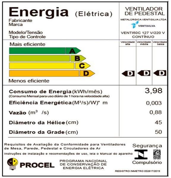 Imagem de Ventilador De Coluna E Mesa50Cm Preto Pintura Epóxi Preta