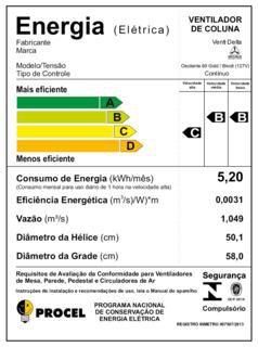 Imagem de Ventilador De Coluna Gold 60 cm Bivolt Aço Preto 200 W