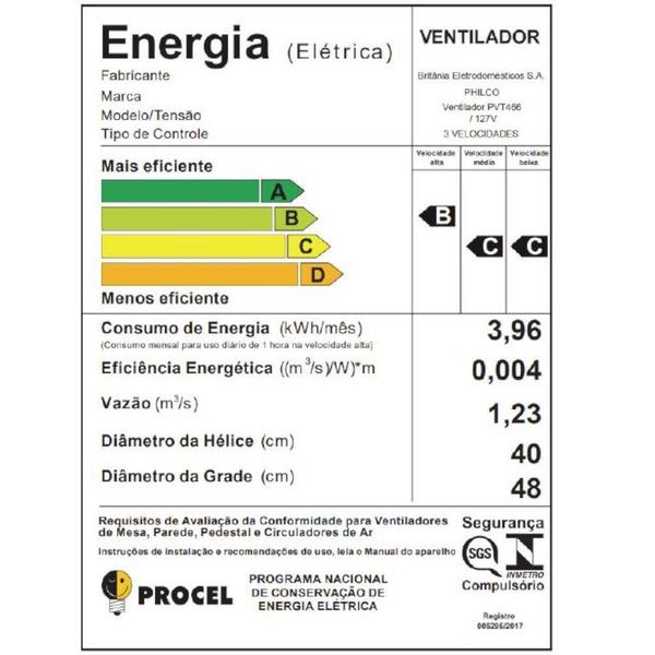 Imagem de Ventilador De Coluna / Mesa Philco PVT466 10 Pás 40cm Tecnologia Maxx Force 174W