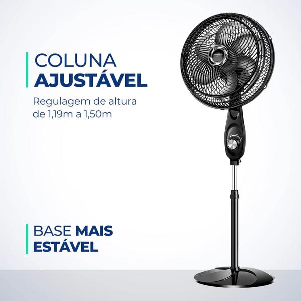 Imagem de Ventilador de Coluna Mondial 6 Pás Turbo 30cm VT-30C-NB Preto 110V