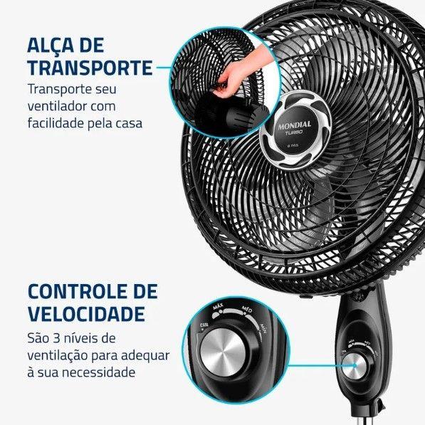 Imagem de Ventilador de Coluna Mondial Turbo NVT-40C-8P-B 40cm 8 Pás 3 Velocidades 110V